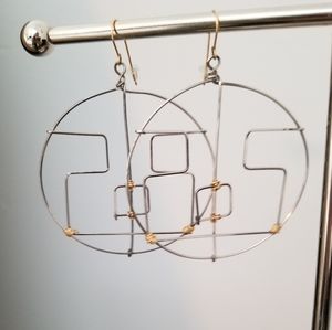 Sarah Briggs Classic Logo Hoop Earrings